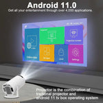 Best 4K Projector for Home Theater - Magcubic Android 11 Dual Wifi6 1080P 1280*720P LED Portable Projector-univazo- and 9806445281546, Best 4K Projector for Home Theater - Magcubic Android 11 Dual Wifi6 1080P 1280*720P LED Portable Projector, , univazo, univazo