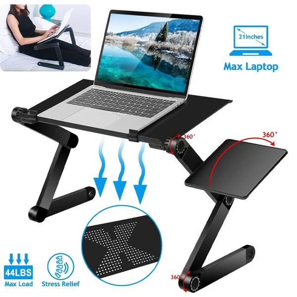univazo - 360 Ergonomic Laptop Stand For Desk With Detachable Mouse Plate