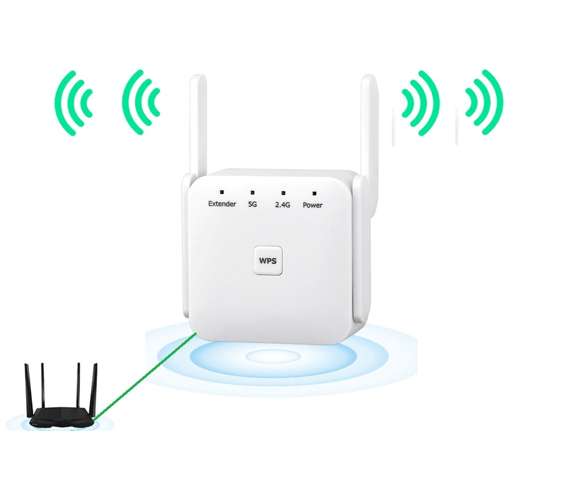 1200Mbps 5GHz Wireless WiFi Extender | Boost Your Internet with Dual-Band Repeater & Firewall-univazo- and 9806447771914, 1200Mbps 5GHz Wireless WiFi Extender | Boost Your Internet with Dual-Band Repeater & Firewall, , univazo, univazo