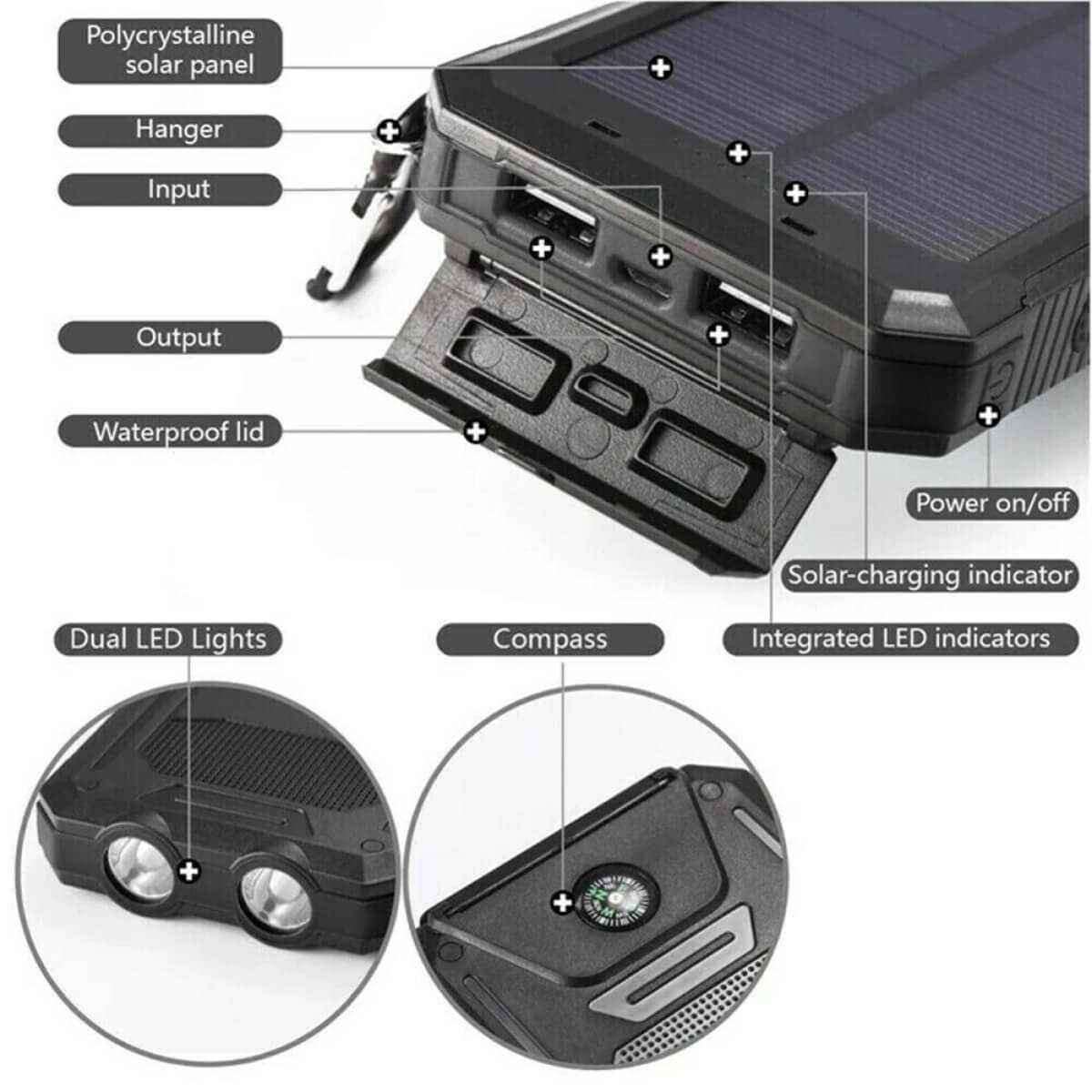 500000mAh Solar Charger Waterproof Power Bank External-univazo- and 9806445936906, 500000mAh Solar Charger Waterproof Power Bank External, , univazo, Cat_Tech, GMC, Local, univazo, wk_12_2021