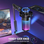 Gaming PC Microphone Podcast Condenser Mic