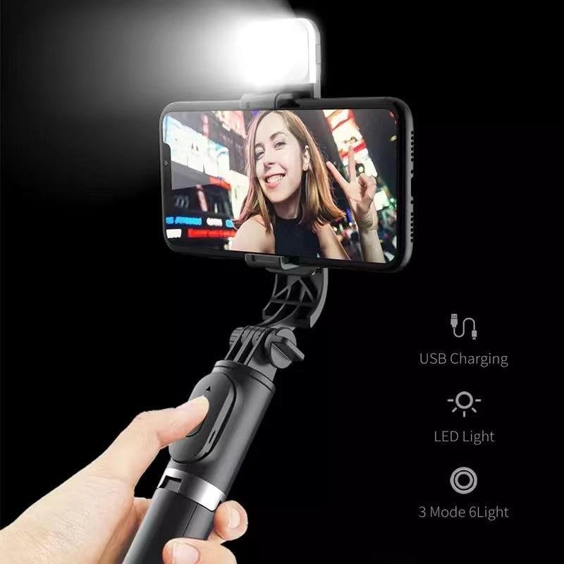 6 In 1 Wireless Bluetooth Selfie Stick With Fill Light