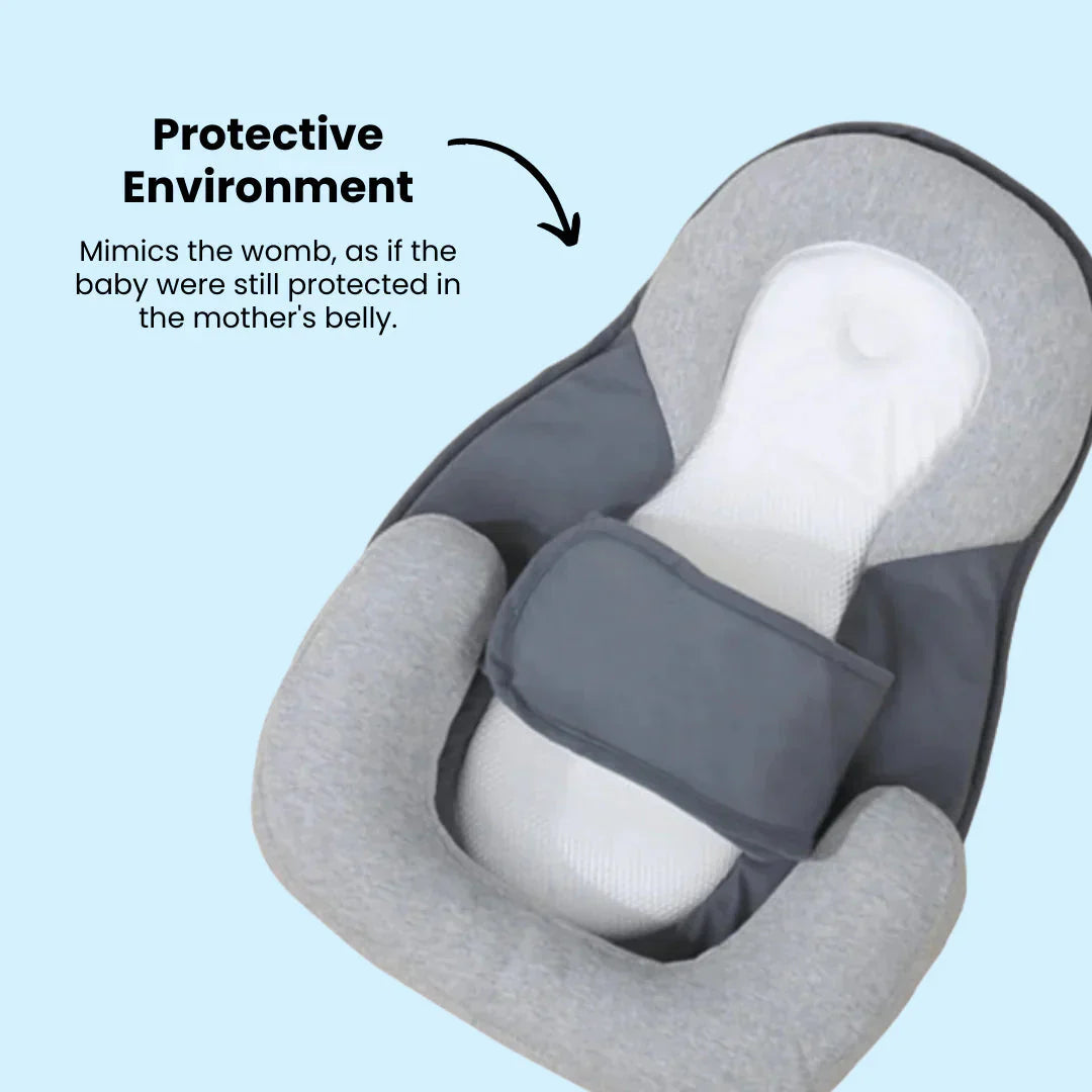 Anti-Spit Up Infant Pillow with Inclined Design for Better Sleep | Adjustable Baby Nest Bed with Head Shaping Cushion