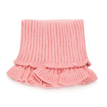 Elegant Knitted Neck Warmer with Ruffle Details – Detachable Turtleneck Collar