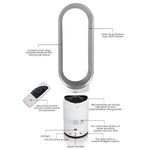 univazo - 16 Inch Bladeless Fan With Remote Control